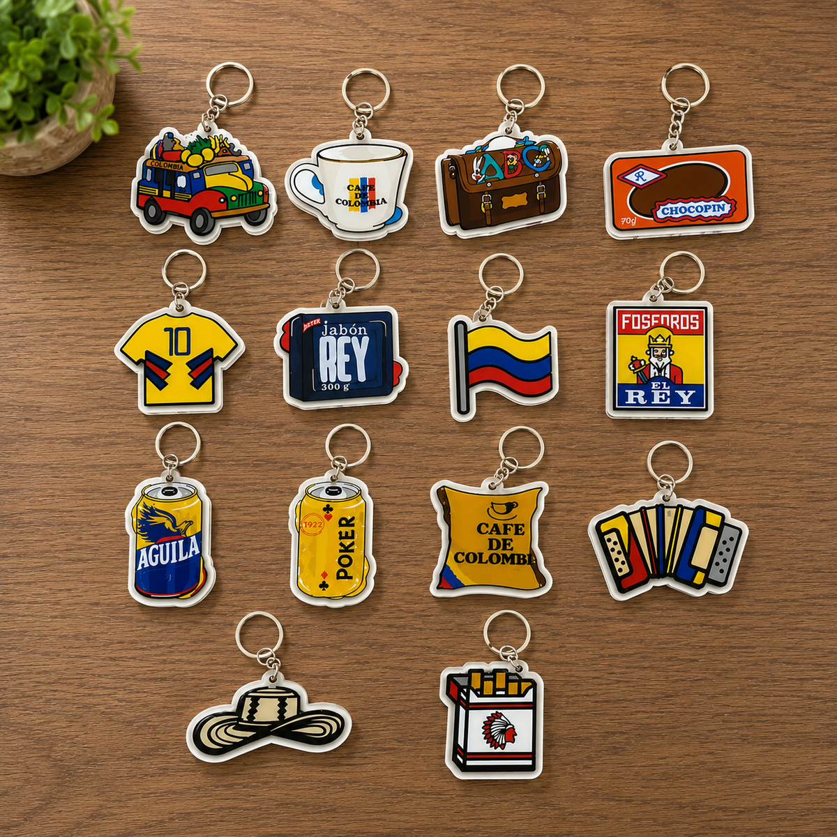 Colección de LLAVEROS Colombia x 14 Und