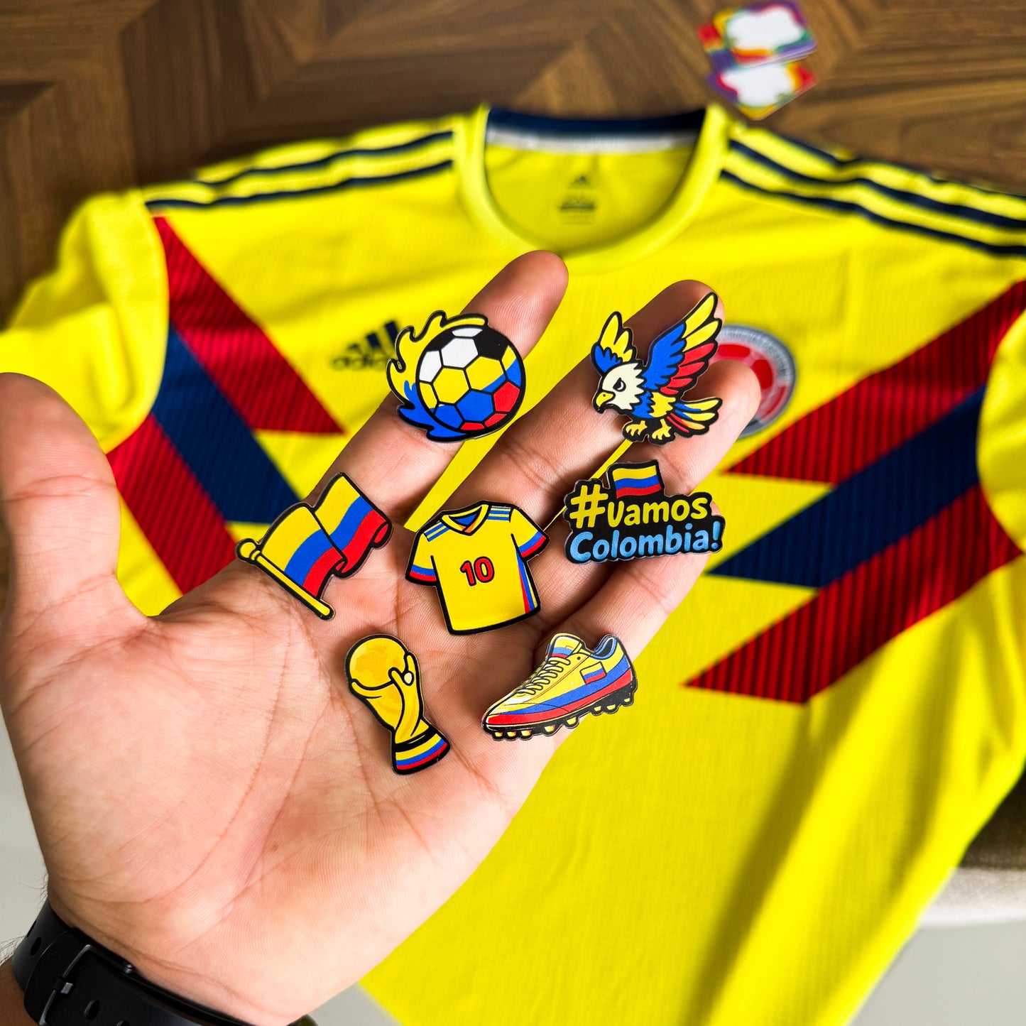 Colección pines Selección de fútbol de Colombia x 7 Unds