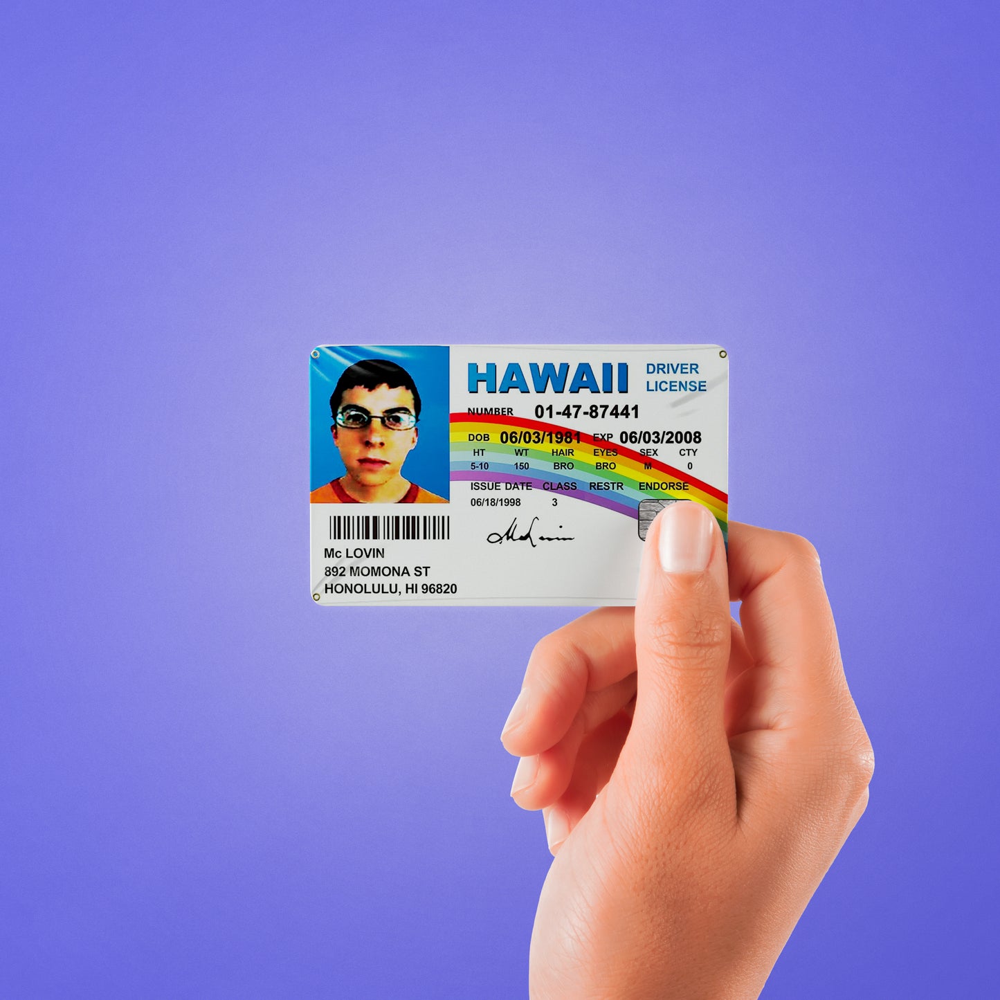 Sticker Card McLovin