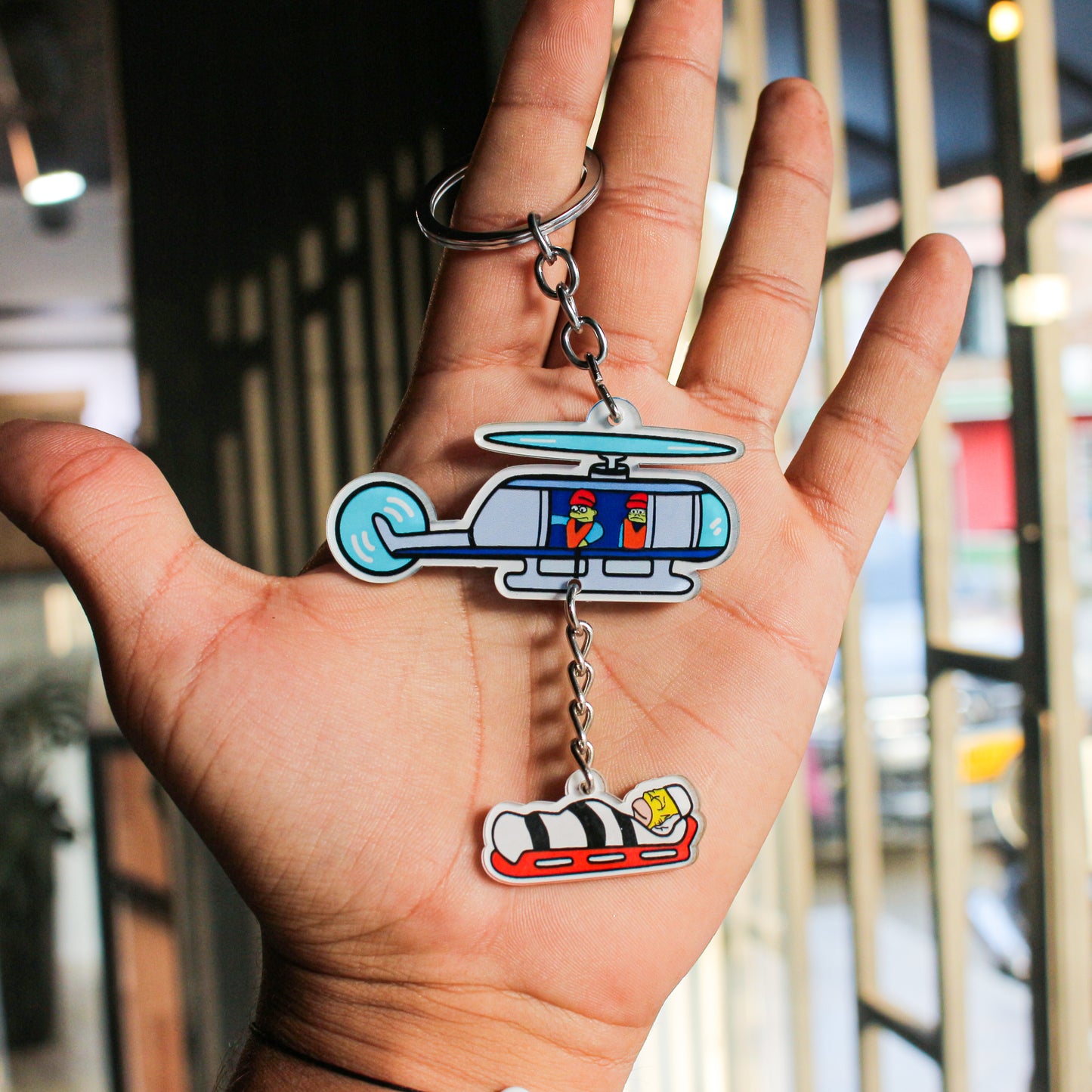 Llavero Homero Helicóptero