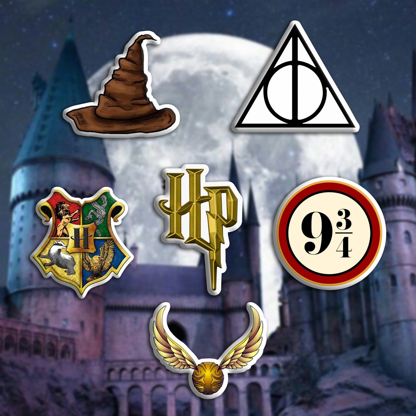 Nueva Colección de Pines Harry Potter X 6UND