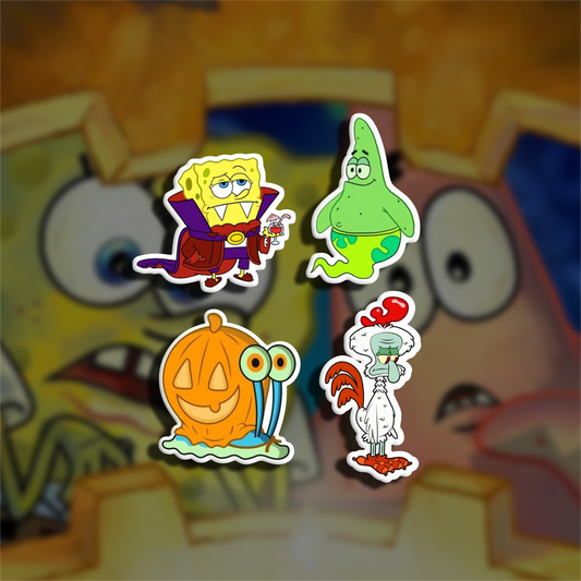 Colección de pines Bob Esponja Halloween x 4 Und