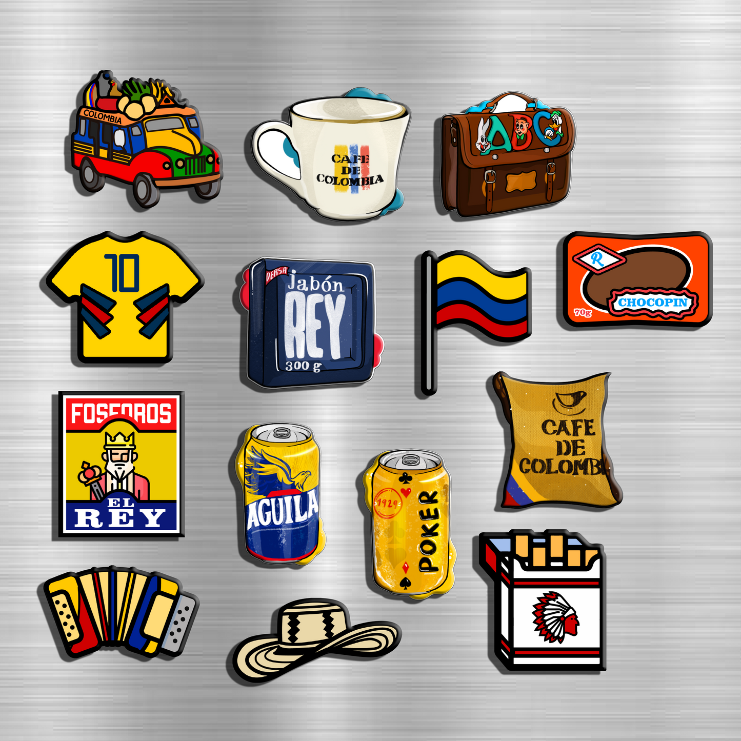 Colección de Imanes Colombia x 14 Und