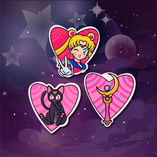 Pin Pack Sailor Moon x 3 Und