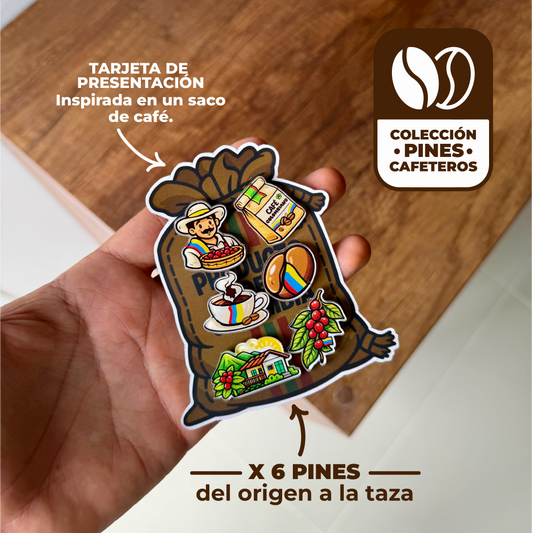 Colección de Pines Cafeteros x 6 UND